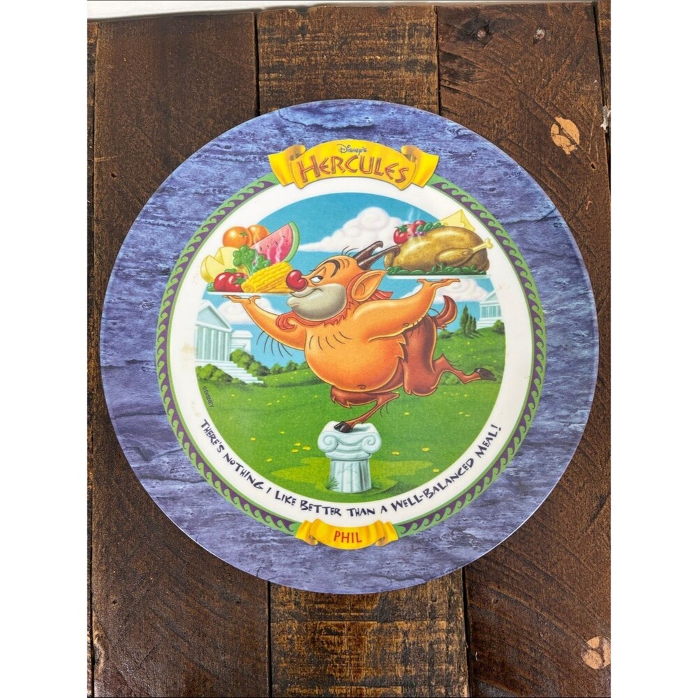 Disney Hercules Phil Plastic Plate McDonalds Collectors 90s